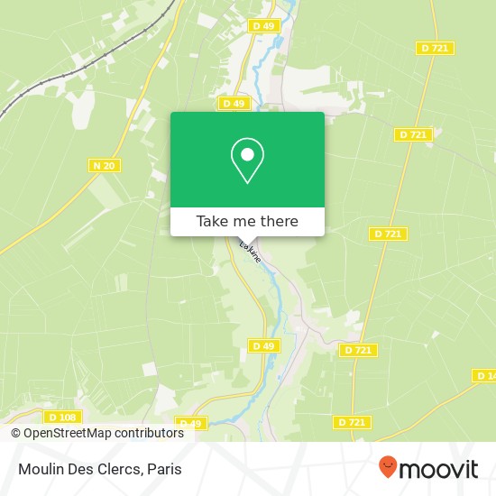 Mapa Moulin Des Clercs