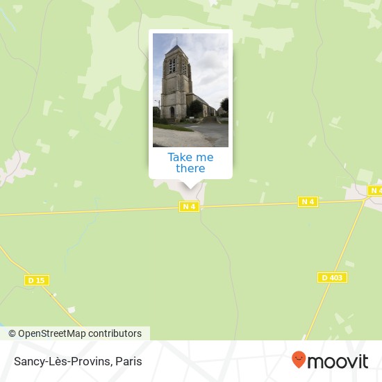 Mapa Sancy-Lès-Provins