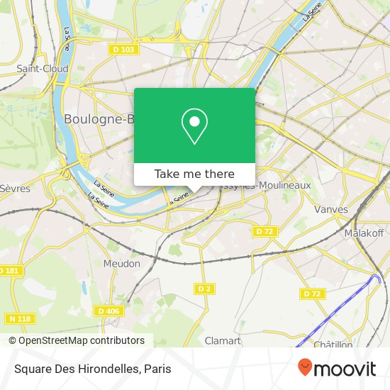 Mapa Square Des Hirondelles