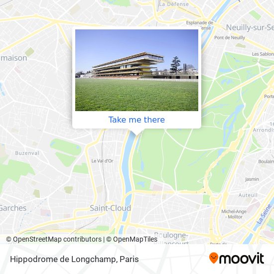 Mapa Hippodrome de Longchamp