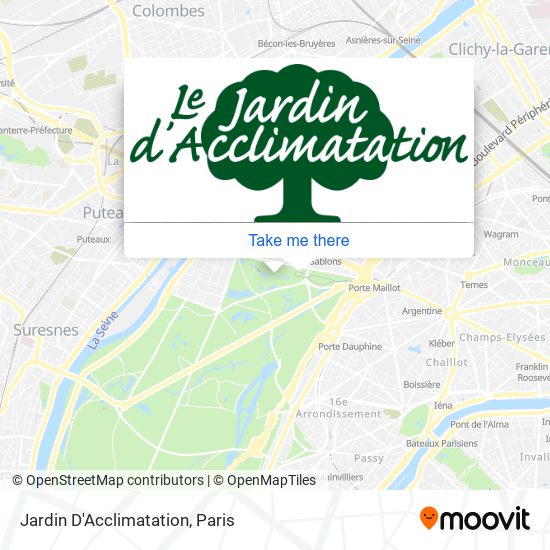 Mapa Jardin D'Acclimatation