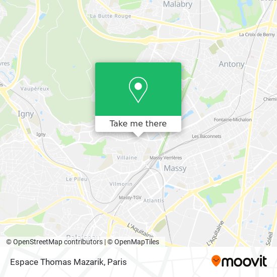 Mapa Espace Thomas Mazarik