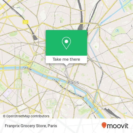 Mapa Franprix Grocery Store