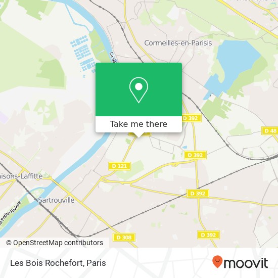 Les Bois Rochefort map