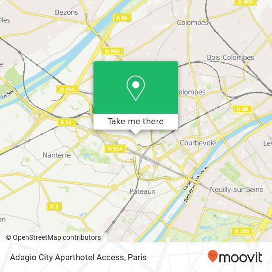 Adagio City Aparthotel Access map