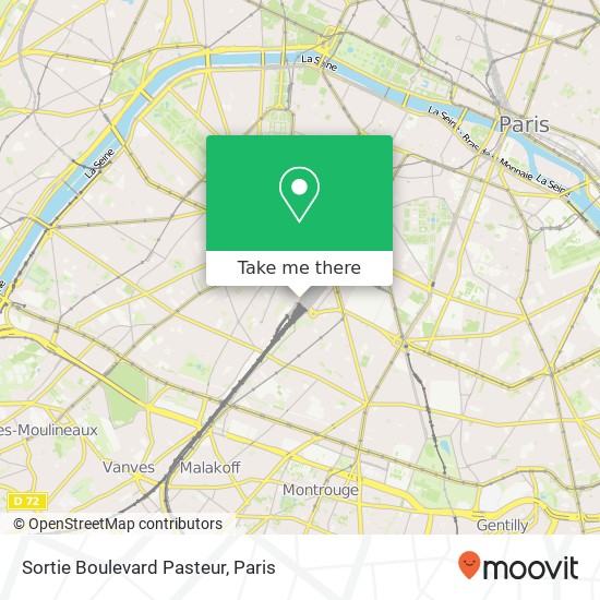 Sortie Boulevard Pasteur map