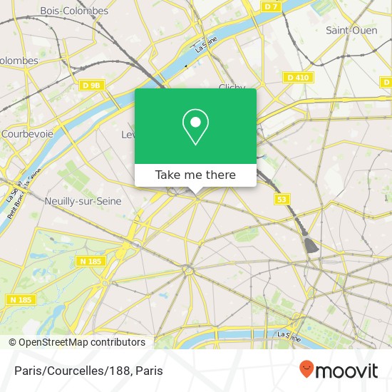 Mapa Paris/Courcelles/188
