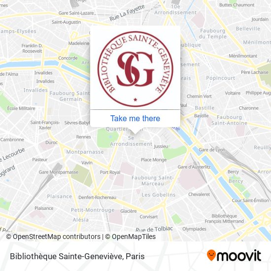 Bibliothèque Sainte-Geneviève map