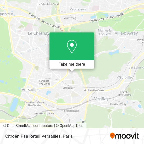 Citroën Psa Retail Versailles map