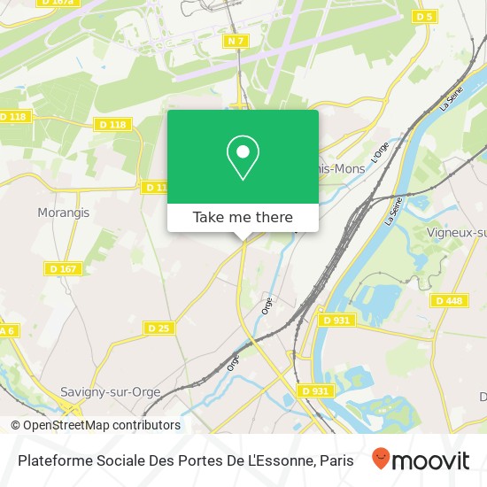 Mapa Plateforme Sociale Des Portes De L'Essonne
