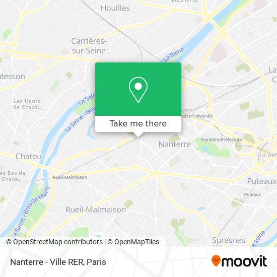 Mapa Nanterre - Ville RER