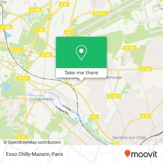 Mapa Esso Chilly-Mazarin