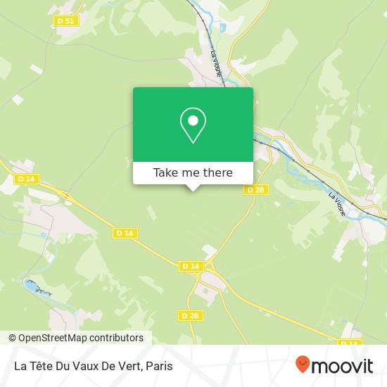 La Tête Du Vaux De Vert map