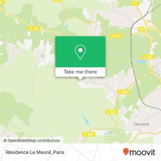 Résidence Le Mesnil map