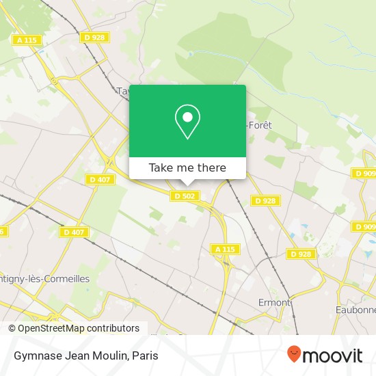 Mapa Gymnase Jean Moulin