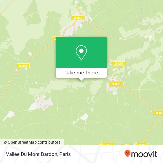 Mapa Vallée Du Mont Bardon