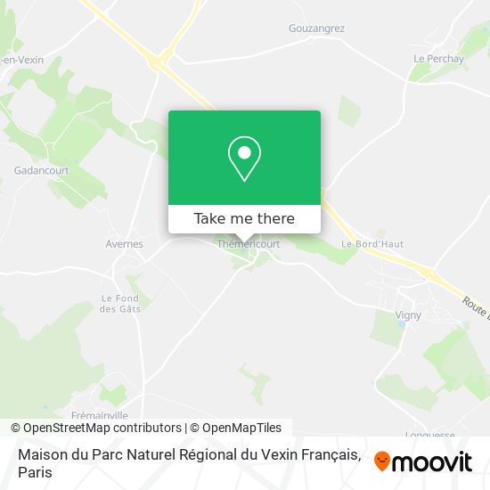 Mapa Maison du Parc Naturel Régional du Vexin Français