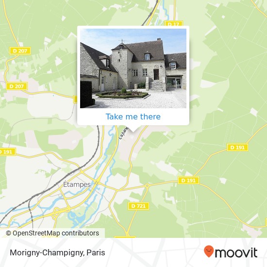 Mapa Morigny-Champigny