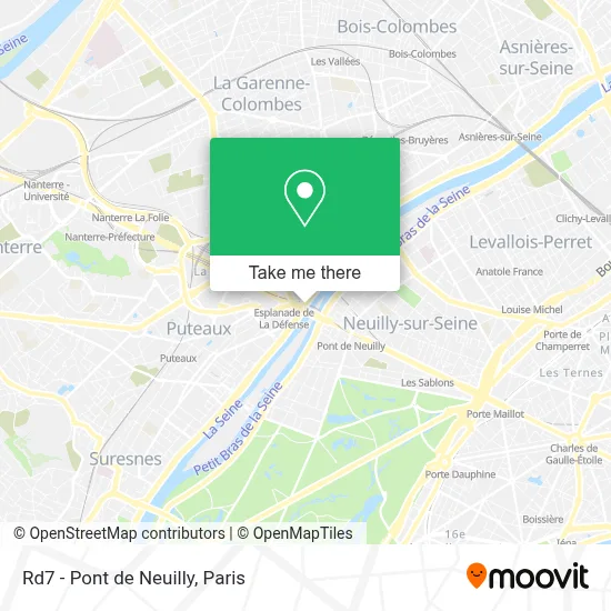 Mapa Rd7 - Pont de Neuilly