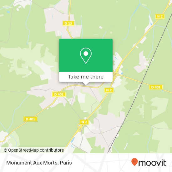 Mapa Monument Aux Morts