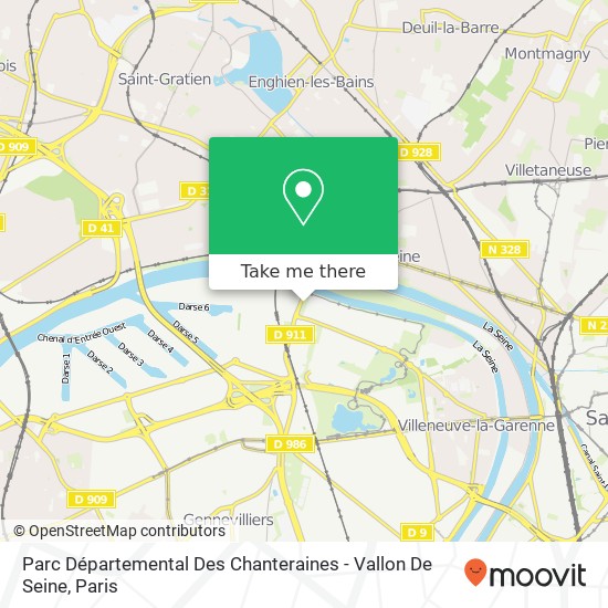 Parc Départemental Des Chanteraines - Vallon De Seine map