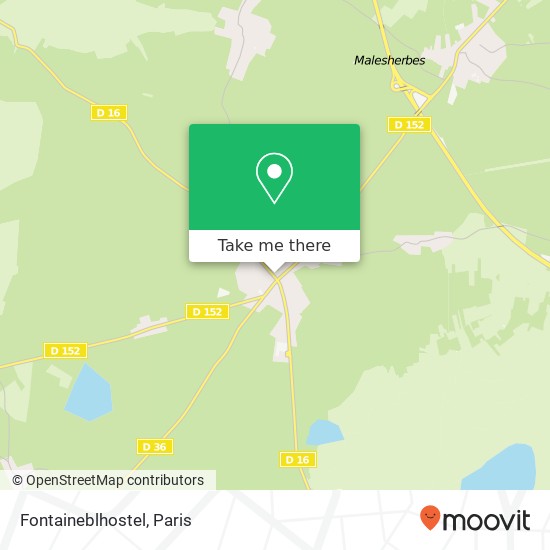 Fontaineblhostel map