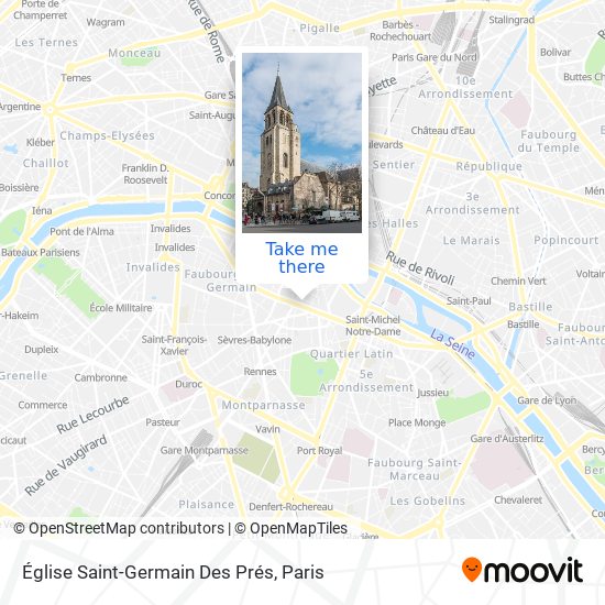 Mapa Église Saint-Germain Des Prés