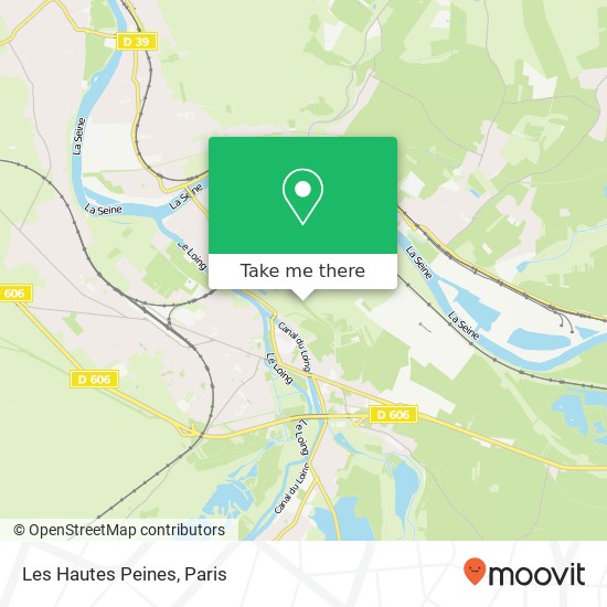 Les Hautes Peines map