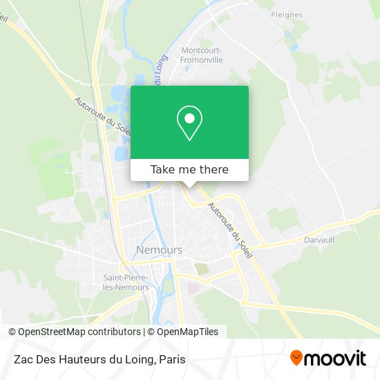 Zac Des Hauteurs du Loing map