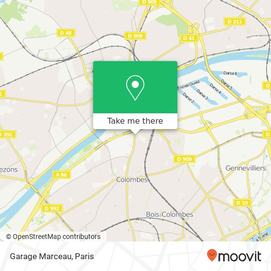 Mapa Garage Marceau