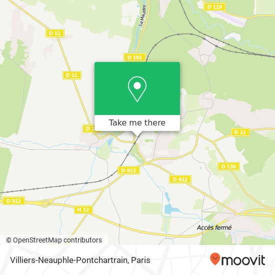 Mapa Villiers-Neauphle-Pontchartrain