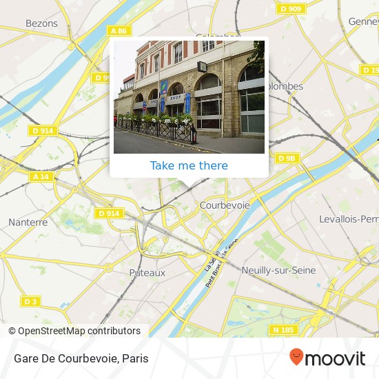 Gare De Courbevoie map