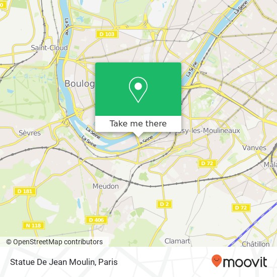 Statue De Jean Moulin map