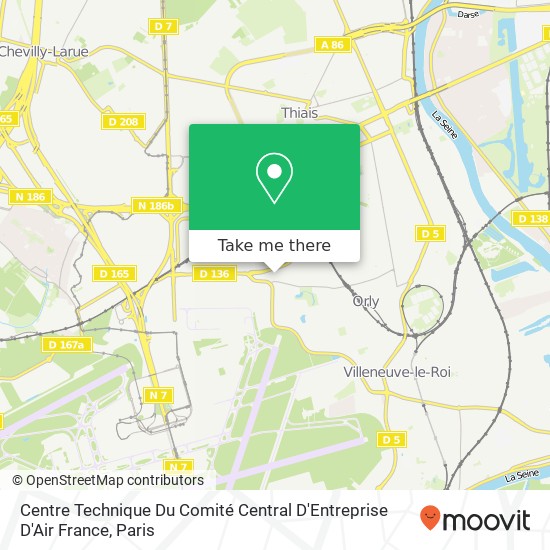 Mapa Centre Technique Du Comité Central D'Entreprise D'Air France