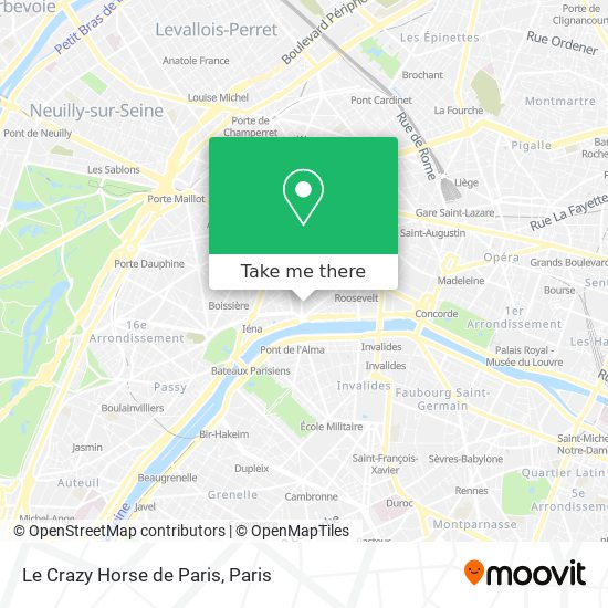 Le Crazy Horse de Paris map
