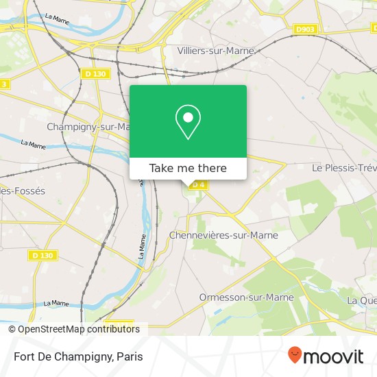 Mapa Fort De Champigny