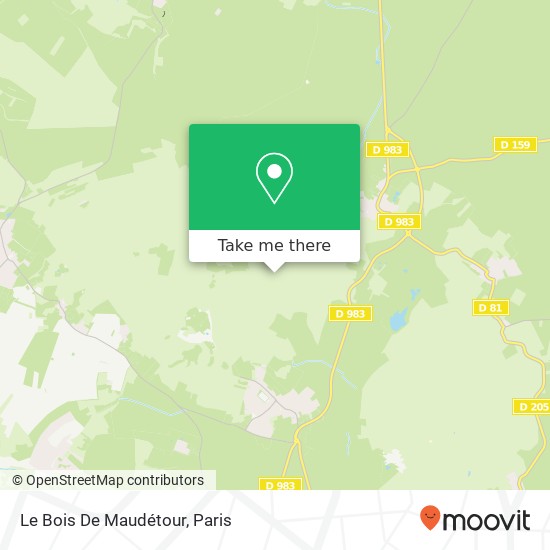 Mapa Le Bois De Maudétour