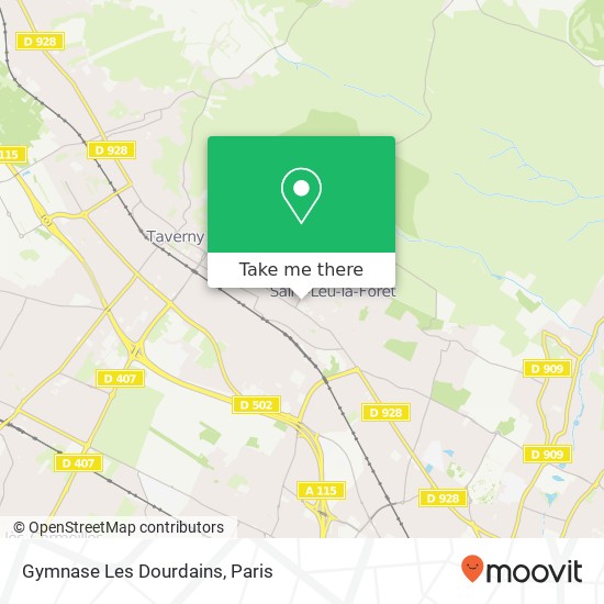 Gymnase Les Dourdains map
