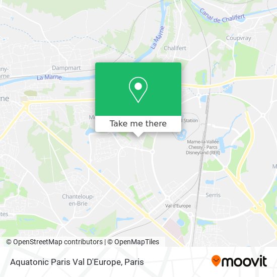 Aquatonic Paris Val D'Europe map