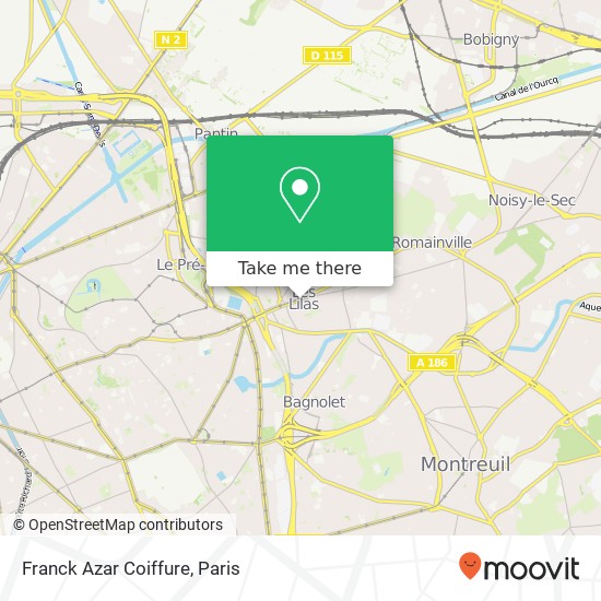 Franck Azar Coiffure map