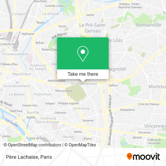 Père Lachaise map