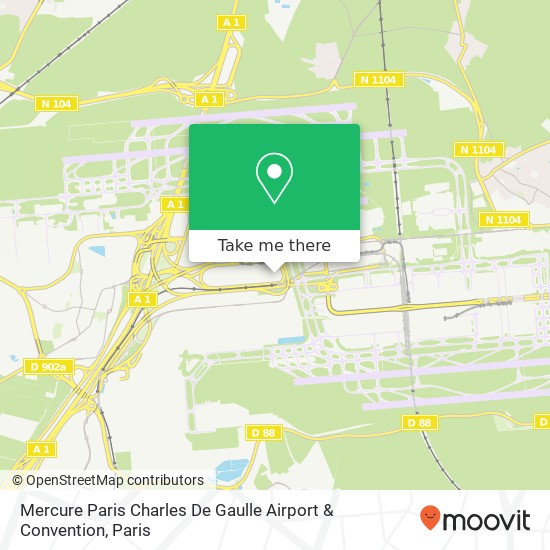 Mapa Mercure Paris Charles De Gaulle Airport & Convention