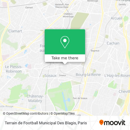 Mapa Terrain de Football Municipal Des Blagis