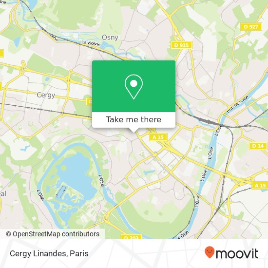Cergy Linandes map