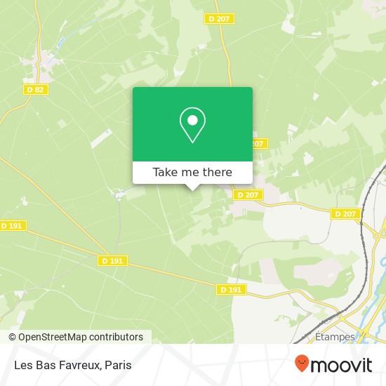 Les Bas Favreux map