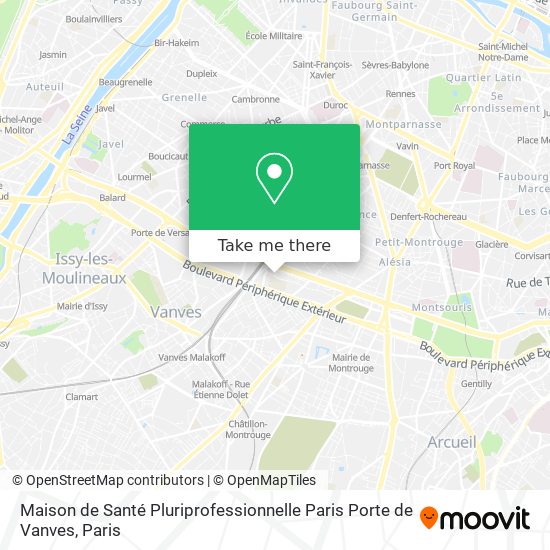 Maison de Santé Pluriprofessionnelle Paris Porte de Vanves map