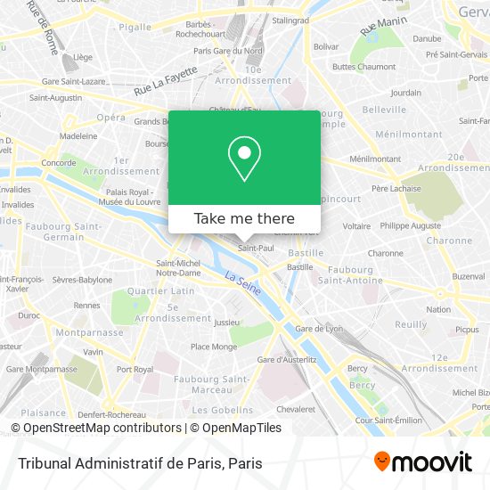 Mapa Tribunal Administratif de Paris