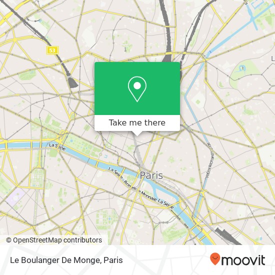 Mapa Le Boulanger De Monge