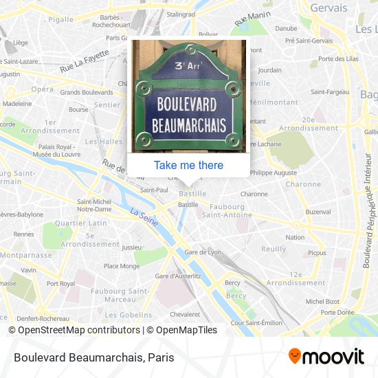 Mapa Boulevard Beaumarchais