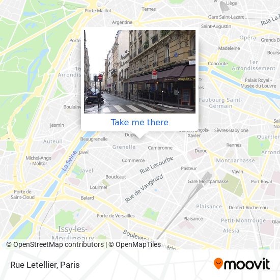 Mapa Rue Letellier